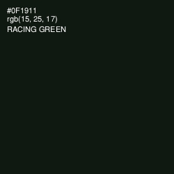 #0F1911 - Racing Green Color Image